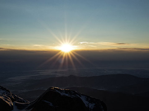 筑波山から見る日の出
